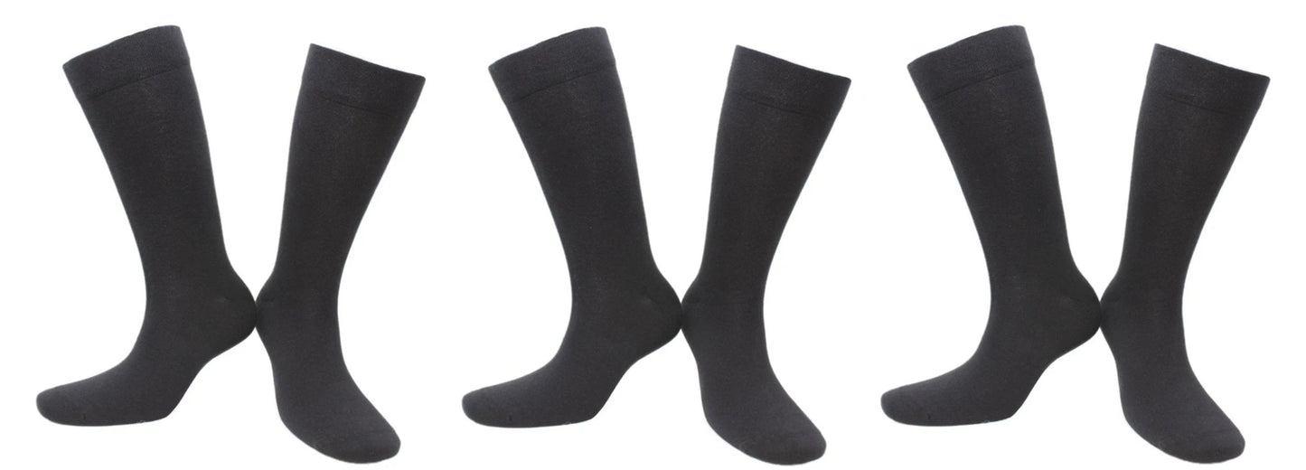 Chaussettes Sans Compression Adaptées aux Diabétiques - Noir (3 paires)