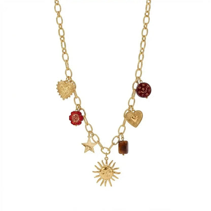 Collier charms ambré - CO018