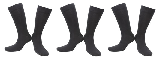 Chaussettes Sans Compression Adaptées aux Diabétiques - Noir (3 paires)